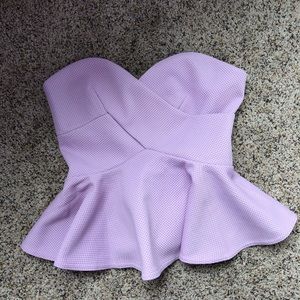 NEW Lavendar peplum tube top from Tobi